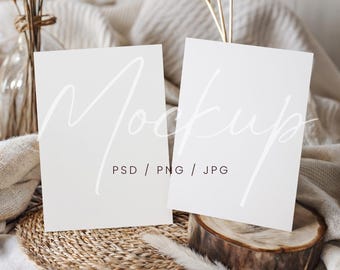 Boho-bruiloft dubbelzijdige uitnodigingsmodel, PSD/canva dubbele uitnodigingskaartmodel, bruiloftsuitnodigingmodel 5 x 7, wenskaartmodel met twee kanten