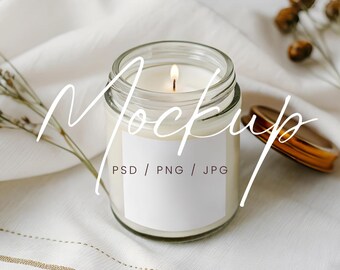 Amber Glass Candle Mockup, 9 Oz Candle Mockup Psd, Lumient Amber Candle Mock Up, Candle Mockup Canva, Candle Label Mockup
