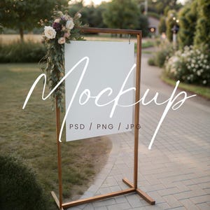 Wedding Welcome Sign Mockup, Bridal Shower Sign Mockup, Editable Large Sign Mockup, 18x24 Easel Sign Mockup, Wedding Seating Chart Mockup