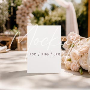 Sommer Hochzeit Karte Mockup, Brautparty einladen Karte Mockup, Einladung Mockup PSD, Canva 5x7 Karte Mockup, Boho Hochzeit Einladung Mockup