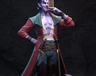 Carnival Tiefling Blood Hunter| Model Kit or Painted Figure | 3D Printed Collectible