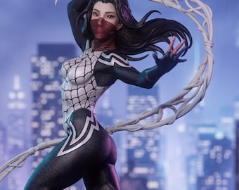 silken heroine | Resin Model Kit or Painted Figure | 3D Printed Collectible