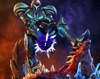 corrupted hunter | PAINTED figure or UNPAINTED model kit | 3d printed COLLECTIBLE