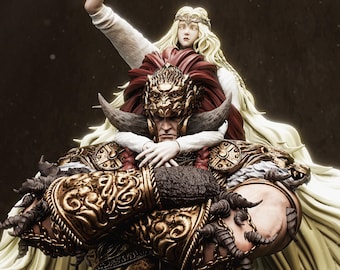 エルデン・コンソート・ラダンとミケラのフィギュア付きガレージキット