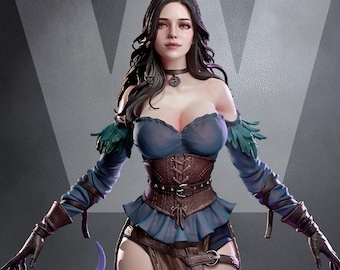 silken mage | PAINTED figure or UNPAINTED kit | 3dprinted COLLECTIBLE