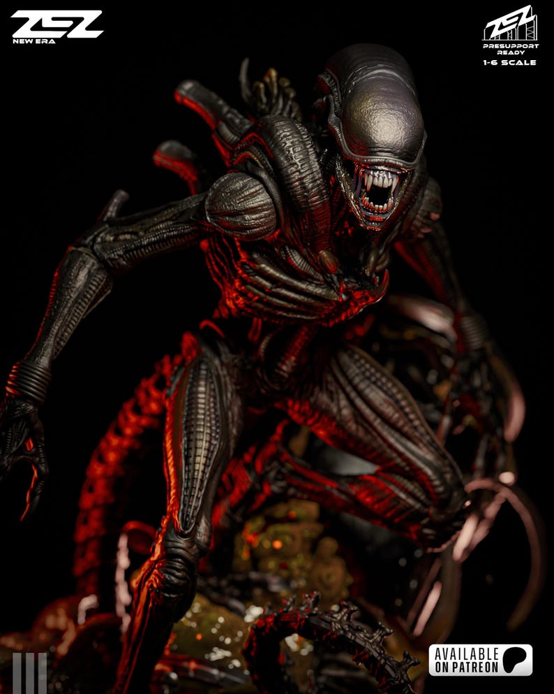 Alien | PAINTED Figure or UNPAINTED Model Kit | Handmade COLLECTIBLE - Etsy