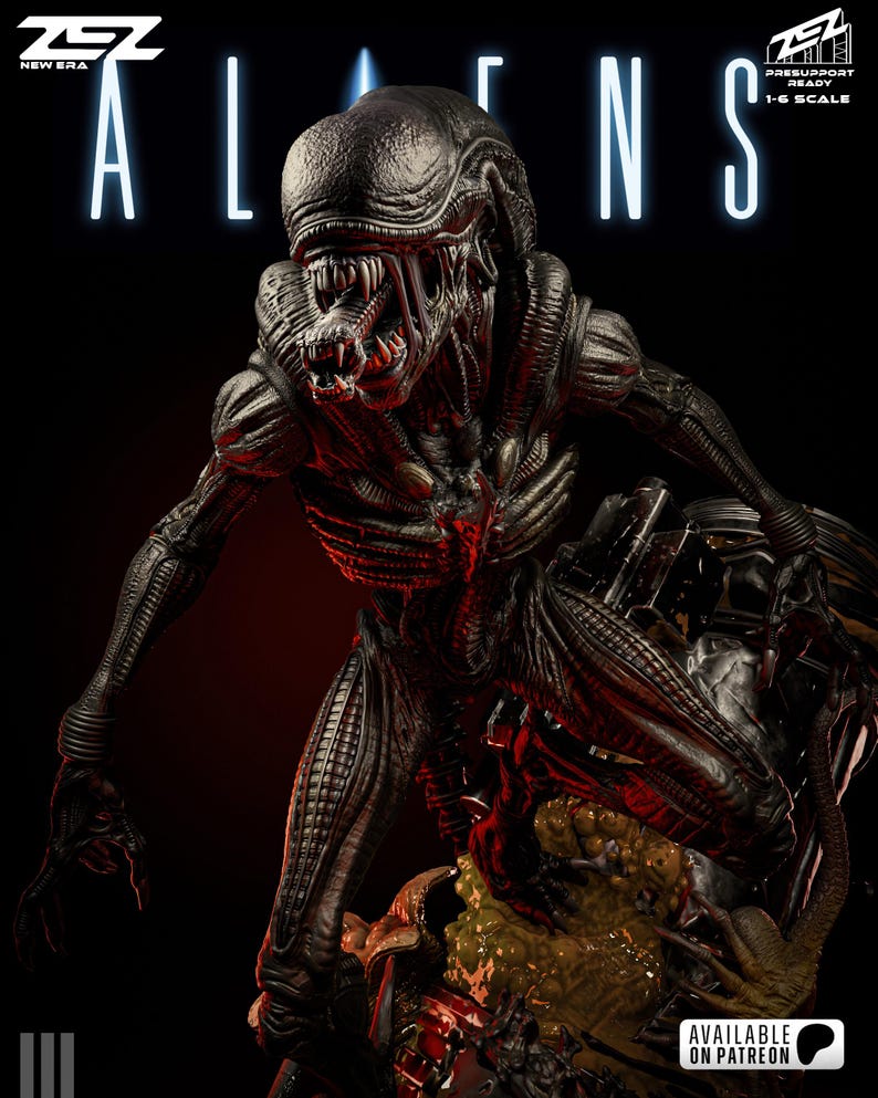 Alien | PAINTED Figure or UNPAINTED Model Kit | Handmade COLLECTIBLE - Etsy