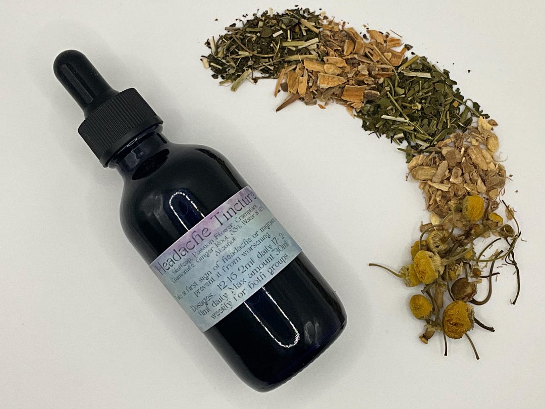 Handmade Headache Relief Tincture: Herbal Blend - Etsy
