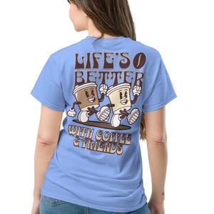 Retro Coffee T-Shirt – Cute Vintage Coffee Lovers Tee – Funny Cartoon Coffee Shirt – Aesthetic Cafe T-Shirt – Barista Gift, Coffee Gift