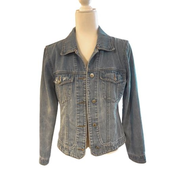 Upcycled Vintage Denim Jacket, Patchwork Quilt Em… - image 3