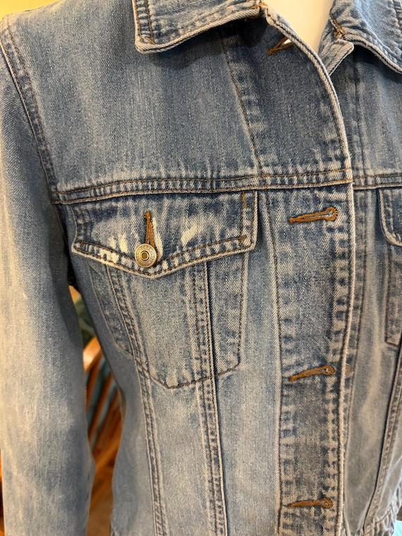 Upcycled Vintage Denim Jacket, Patchwork Quilt Em… - image 4