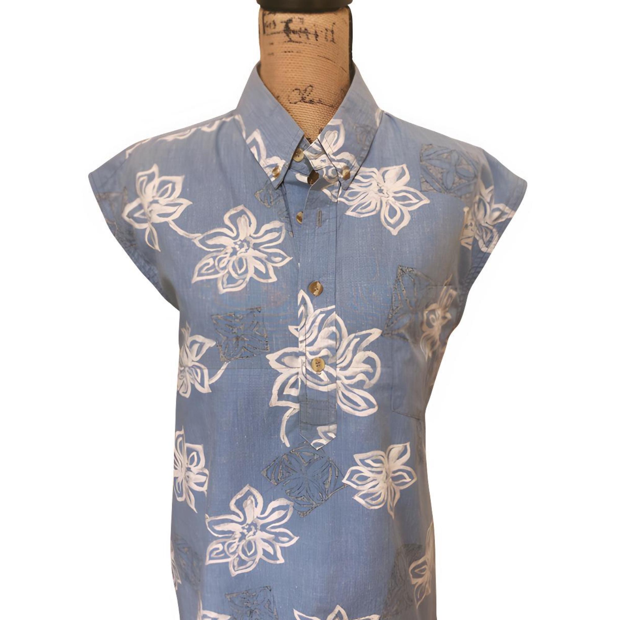 Upcycled Hawaiian Shirt Bib, Adaptive Clothing Protector (XL)
