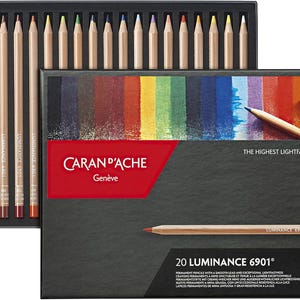 CARAN D'ACHE Luminance 6901 Boîte carton de 20 crayons de couleurs Assortiment Classique