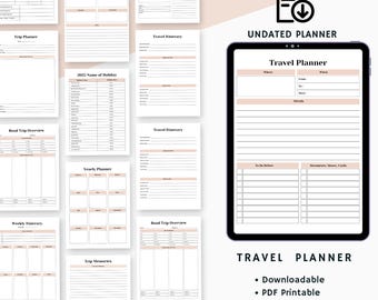Travel Budget Planner Printable, Work / Holiday Spending Worksheet Template, Finances Planner, Instant Download PDF