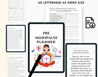 Peri Menopause Symptoms Tracker, Menopause Food Diet, Perimenopause Tracker, Womens Health Planner, Menopause Resource, Health Journal