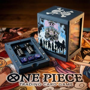 Luffy Deck Box | One Piece TCG | Magnetic Leader Display & Dice | Magnetic Counters