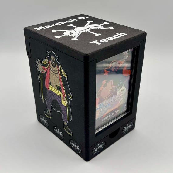 OPTCG Blackbeard One Piece TCG Deck Box | Leader Display, Magnetic, Black -  Etsy Israel