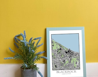 Mapa imprimible de Blackrock, Dublín, tamaño A4