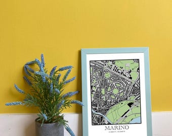 Marino, Dublín Mapa imprimible A4