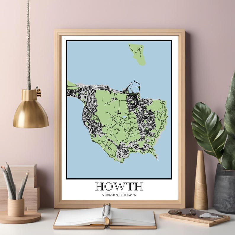 Tourist Howth Map Howth, Dublin Printable Map A4 - Etsy