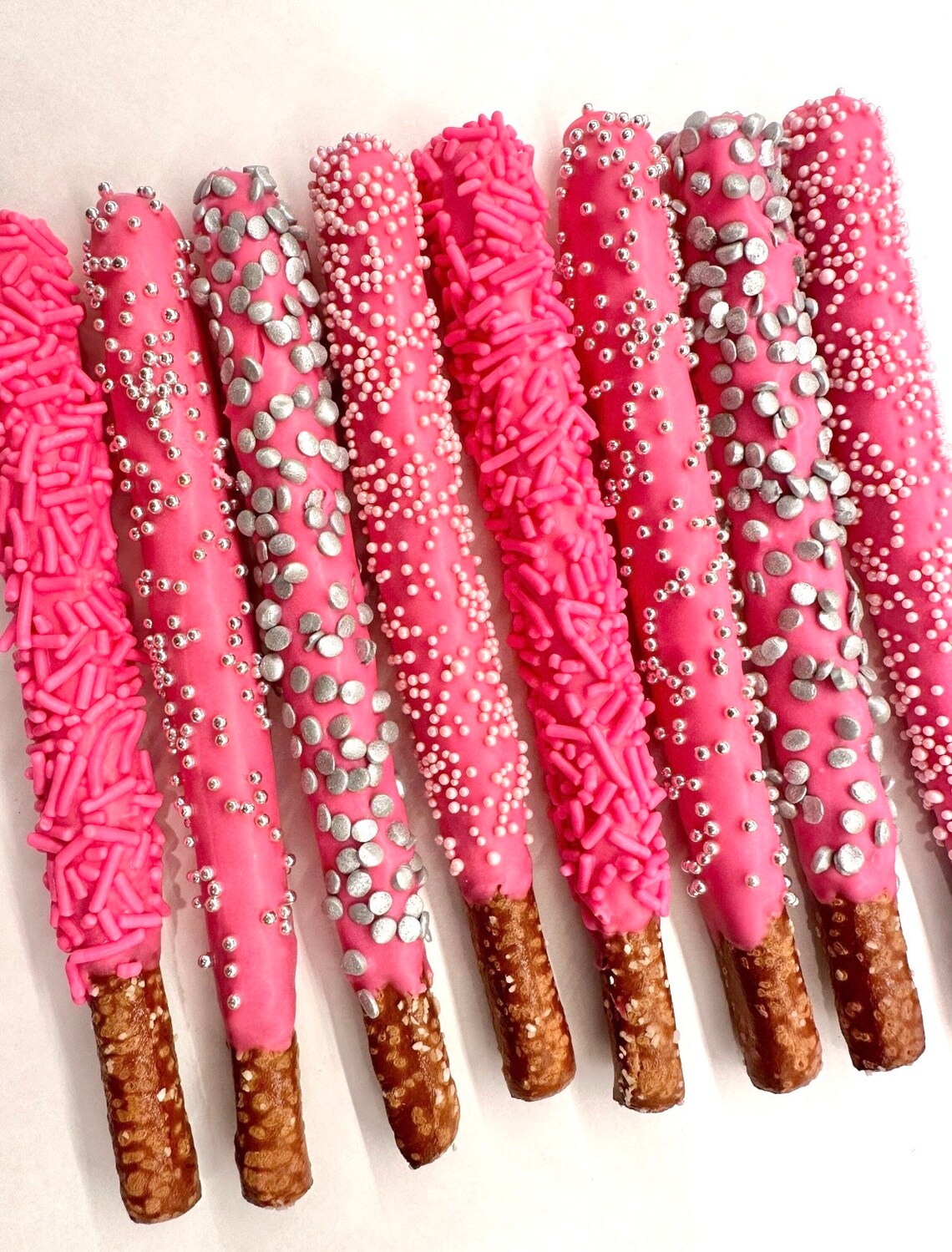 Pink Chocolate Covered Pretzels Pink Chocolate Covered Pretzels