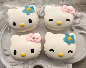 12-Cute Kitty Chocolate Covered Oreo Favors/Birthday Favors/Baby Shower Favors