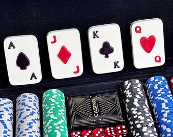 12-White Chocolate Playing Cards For Casino Night/Gambler Gift/Poker Night