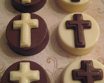 12- Chocolate Covered Oreos With Crosses-Baptism/Holy Communion Favors