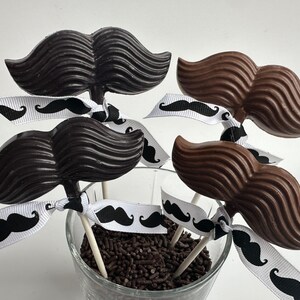 24-Chocolate Mustache Lollipops image 2