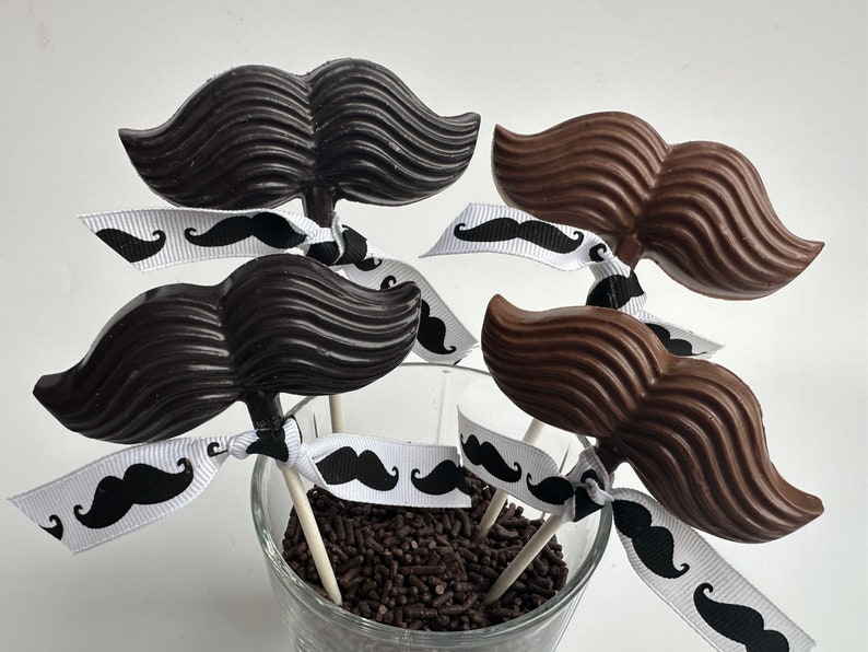 24-Chocolate Mustache Lollipops image 2