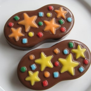 12-Nutter Butter Chocolate Covered Cookies Star Themed For Birthday Party/Party Favors/Peanut Butter Cookies image 2