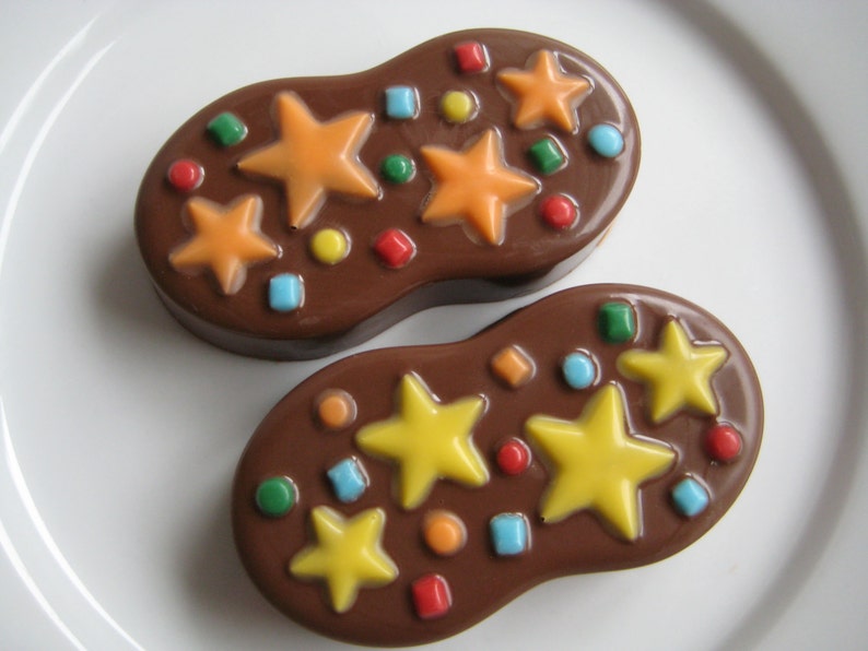 12-Nutter Butter Chocolate Covered Cookies Star Themed For Birthday Party/Party Favors/Peanut Butter Cookies image 2