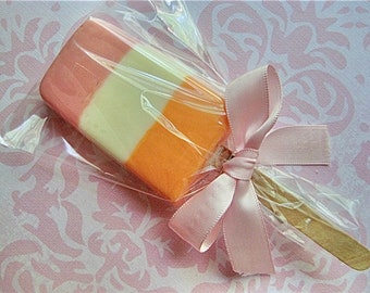 12-White Chocolate Striped Ice Cream Popsicle Favors-Wedding Shower/Wedding/Baby Shower/Birthday