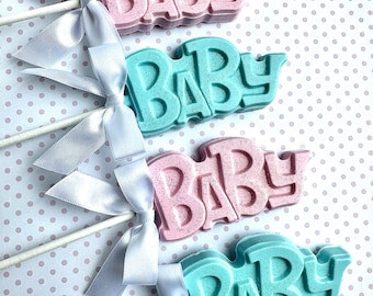 24-BABY Chocolate Lollipops For Baby Shower/Party Favors