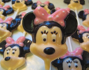 24-Minnie Mouse Chocolate Lollipops