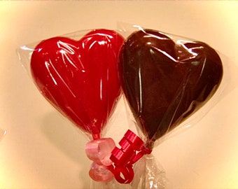 24-Chocolate Heart Lollipops