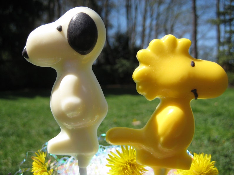 24-Chocolate Snoopy and Woodstock Lollipop Favors image 1