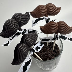 24-Chocolate Mustache Lollipops image 3