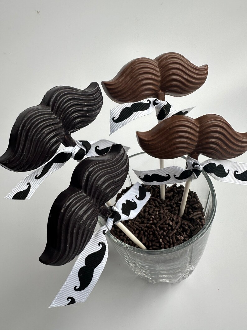 24-Chocolate Mustache Lollipops image 3