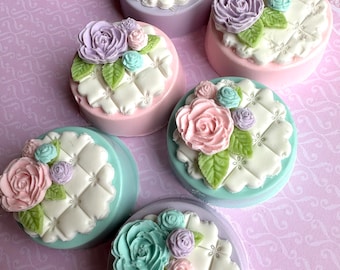 12-Flower Decorated Pastel Chocolate Covered Oreos For Wedding/Baby Shower/Birthday Party