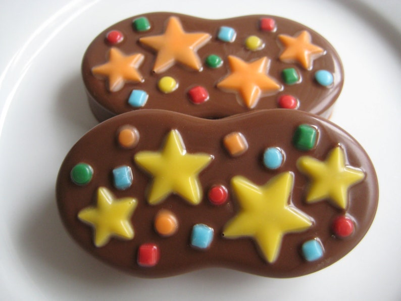 12-Nutter Butter Chocolate Covered Cookies Star Themed For Birthday Party/Party Favors/Peanut Butter Cookies image 1