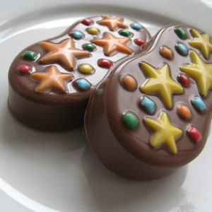 12-Nutter Butter Chocolate Covered Cookies Star Themed For Birthday Party/Party Favors/Peanut Butter Cookies image 3