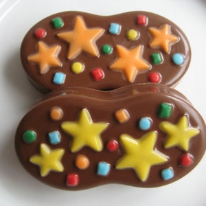 12-Nutter Butter Chocolate Covered Cookies Star Themed For Birthday Party/Party Favors/Peanut Butter Cookies image 4