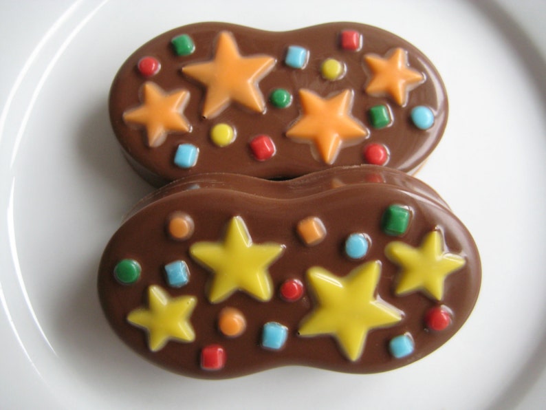 12-Nutter Butter Chocolate Covered Cookies Star Themed For Birthday Party/Party Favors/Peanut Butter Cookies image 4