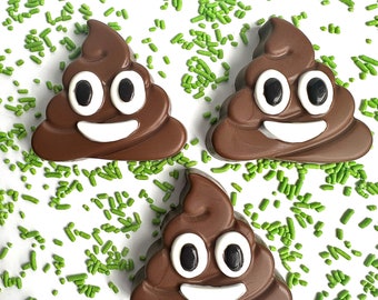 12-Poop Emoji Chocolate Covered Oreos For Birthday Party/Gag Gift/Bachelor Party