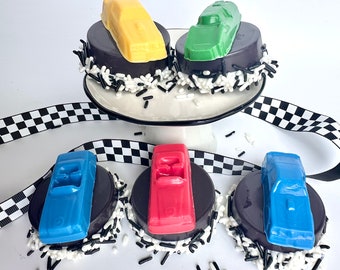 12-Race Car Chocolate Covered Oreos For Birthday Favors/Birthday Party/Nascar Theme/Racing Theme