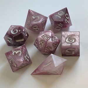 Mystery Set - Custom Handmade Set of Sharp Edge Resin Polyhedral Dice for Dungeons and Dragons and Tabletop Gaming, RPG Dice, D&D Dice
