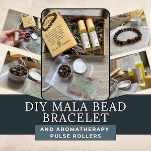 Diy mala bead gift set mala bead bracelet make your own gift set essential oil roll on yoga lover gift set mala bead diy bracelet meditation