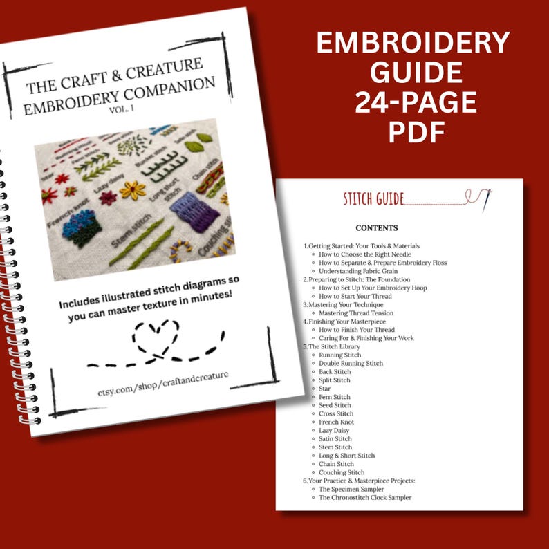 Beginner's Ultimate Embroidery Stitch Guide PDF - Learn 16 Stitches ...