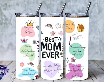 Best Mom Ever Tumbler Wrap Sublimation Design (PNG)